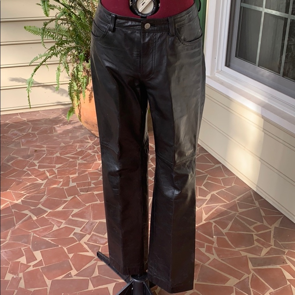 ⚡️SALE⚡️Genuine Black Leather Pants by GAP